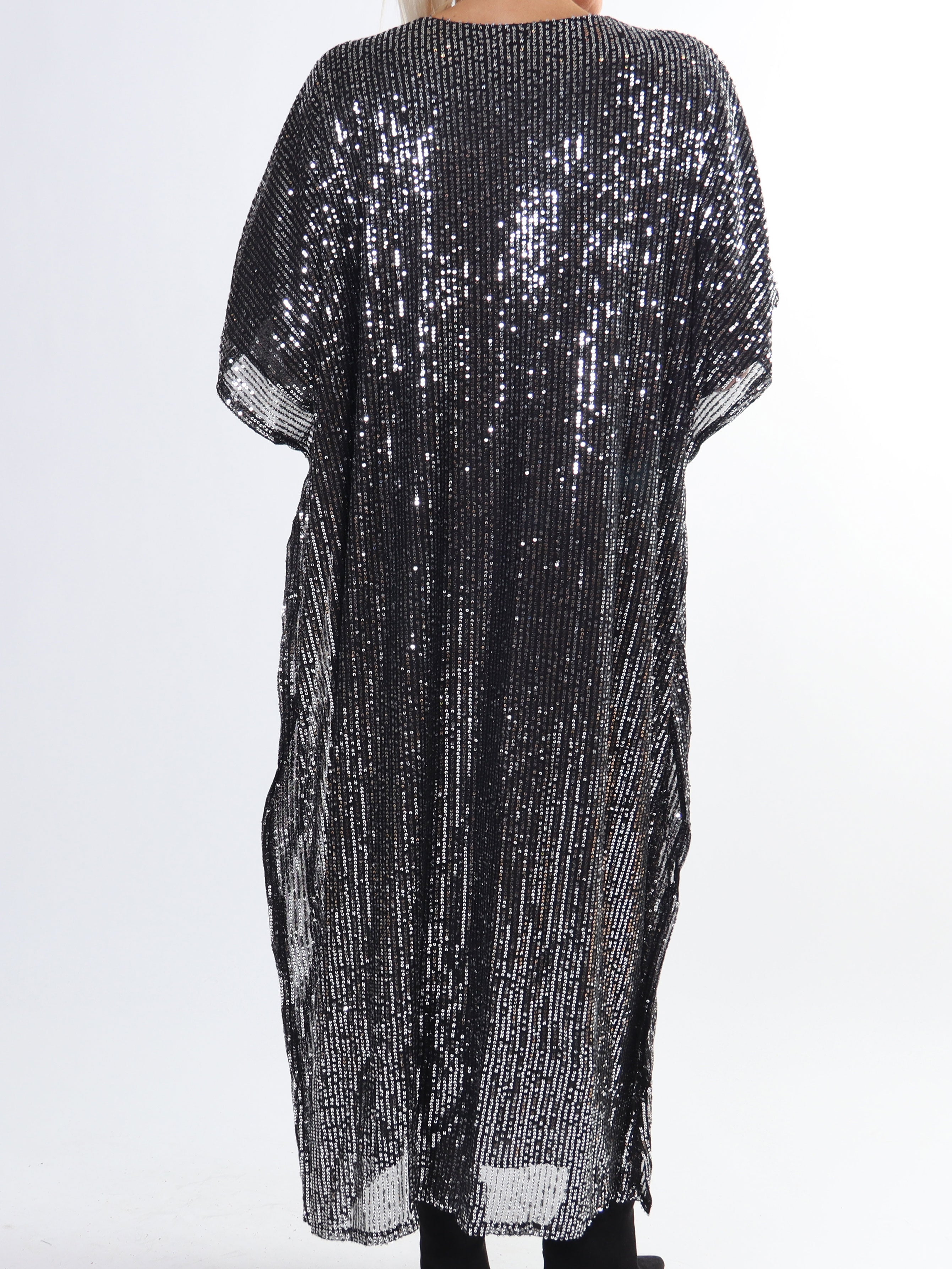 Azmina Long - Lång plus size-tunika med paljetter